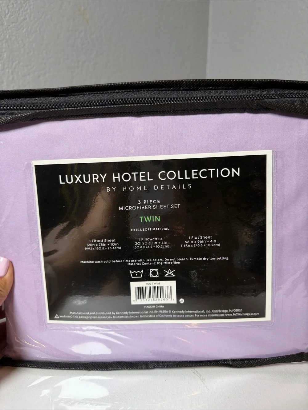 Hotel Collection Lavender Twin Microfiber Sheet Set